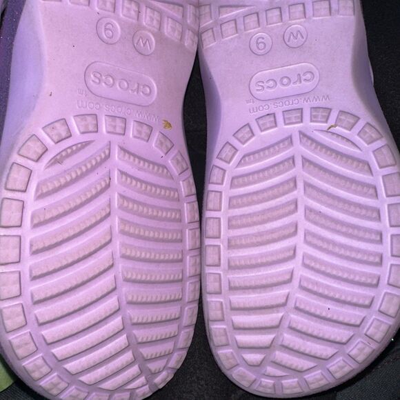 Crocs Baya Purple, Glitter Clog shoe's size 9 Women - Picture 7 of 15